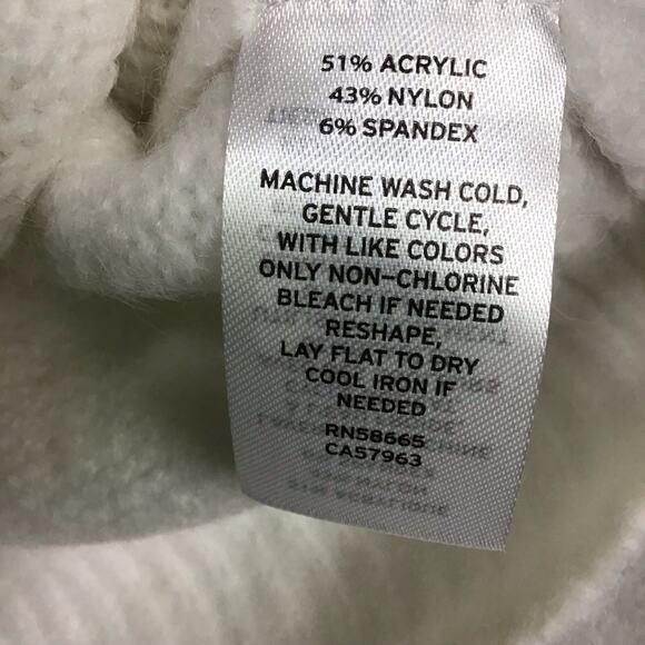 Caslon Women’s Cream Rib Yoke Pullover Sweater Long Sleeve Size Medium NWT - Picture 12 of 14